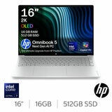 HP Omnibook 5, Copilot+ PC, Intel Core Ultra 7, 16GB RAM, 512GB SSD, 16 inch OLED Laptop, 16-bm0000nax HP Omnibook 5, Copilot+ PC, Intel Core Ultra 7, 16GB RAM, 512GB SSD, 16 inch OLED Laptop, 16-bm0000nax