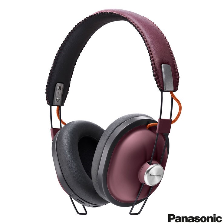 Panasonic RPHTX80B Bluetooth Wireless OverEar Headphones in Red