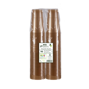 Nupik iPlastic Biodegradable and Recyclable Pint Tumblers, 90 Pack