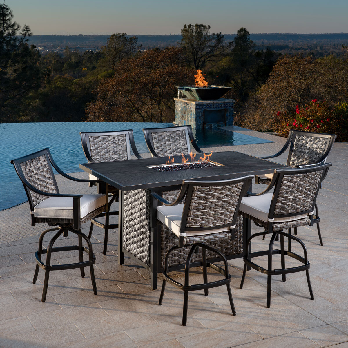 Foremost Vigo 7 Piece High Dining Fire Set 