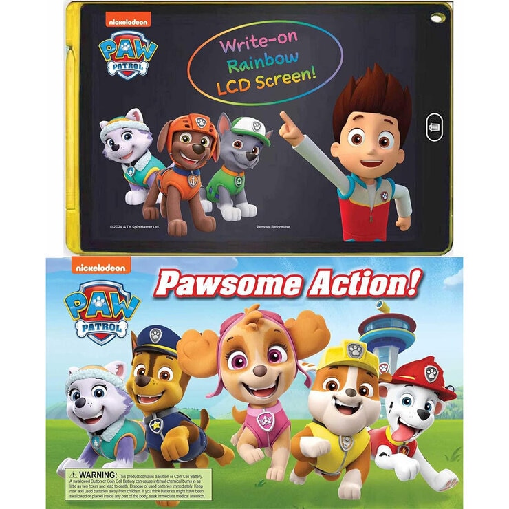 LCD Interactive Board Book in 4 Options: Disney Princess, Peppa Pig, Spidey: Dino Webs or Paw Patrol