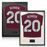 Jarrod Bowen Signed Framed West Ham United Football Shirt in 2 Options