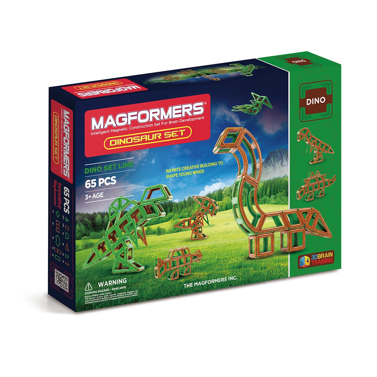 Magformers Magnetic Construction Dinosaur 65 Piece Set (3+ Years)