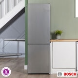 Bosch KGN362LDFG Series 4 Fridge Freezer, D Rated, in Stainless Steel