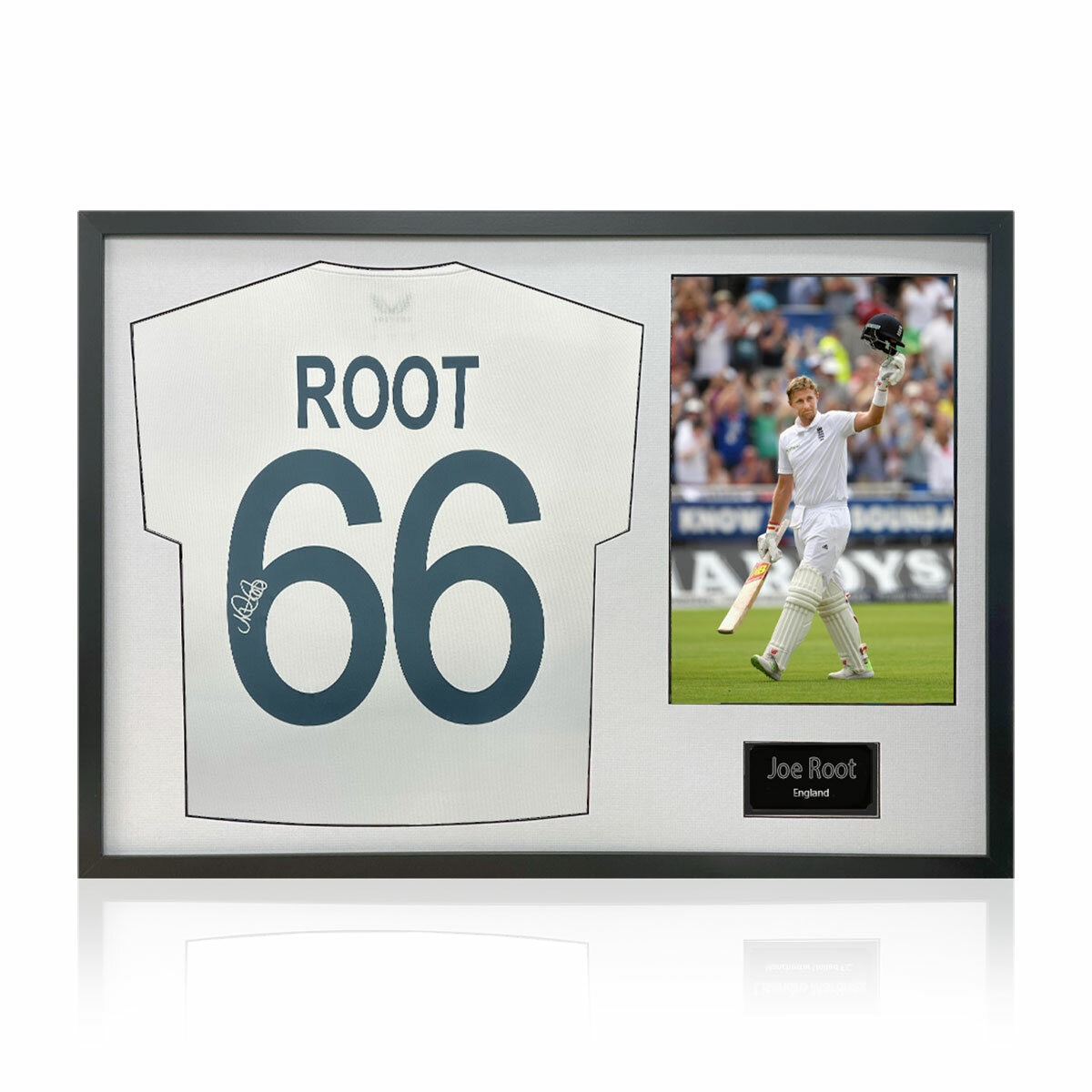 Joe Root Signed Frame & Photo in White
