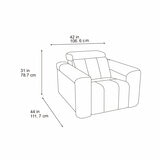 Dallas Cream Leather Power Recliner Armchair