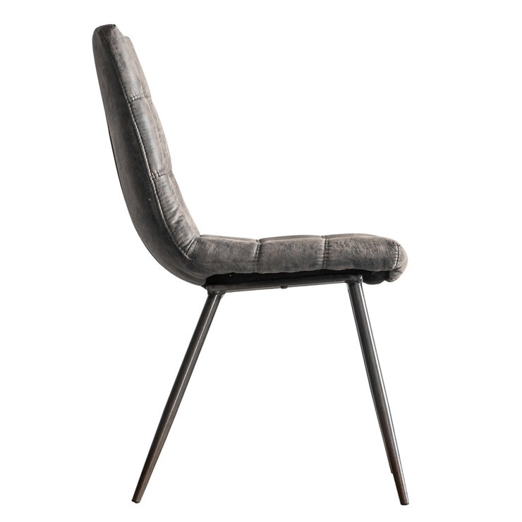 Gallery Darwin Grey Faux Leather Dining Chair, 2 Pack