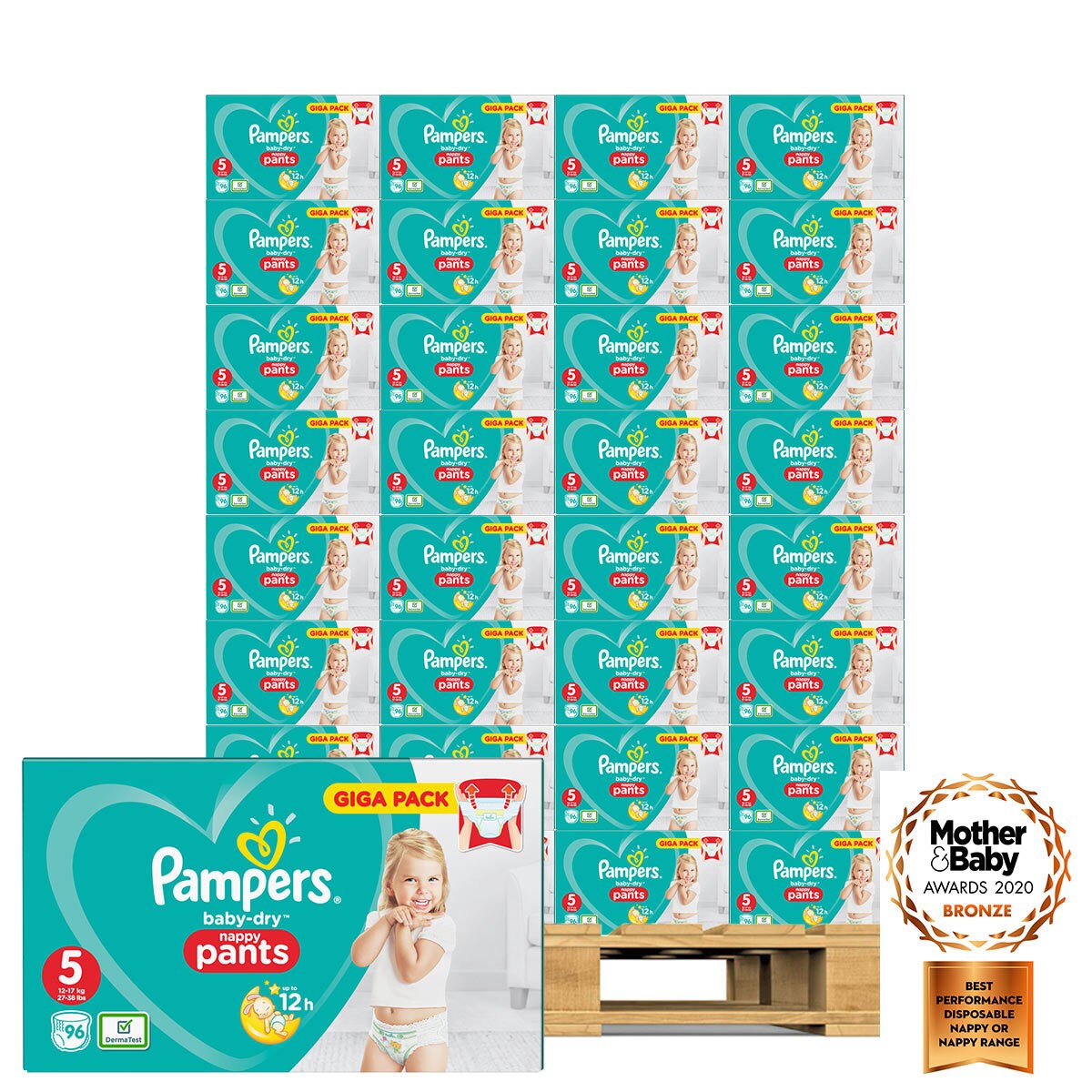 size 5 pampers nappy pants