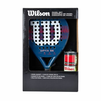 Wilson Optix SE Padel Set with 3-Ball Can of Padel Rush 100 Balls