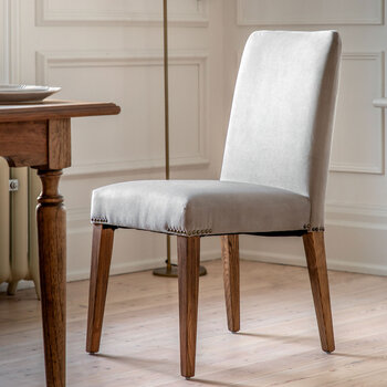Gallery Highgrove Grey Velvet Dining Chair, 2 Pack 