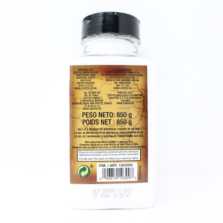 Kirkland Signature Pure Sea Salt, 850g Costco UK