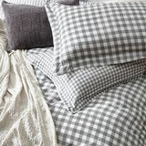 Yard Barton 100% Cotton Grey Gingham Duvet Cover Set in 4 Sizes Yard Barton 100% Cotton Grey Gingham Duvet Cover Set in 4 Sizes