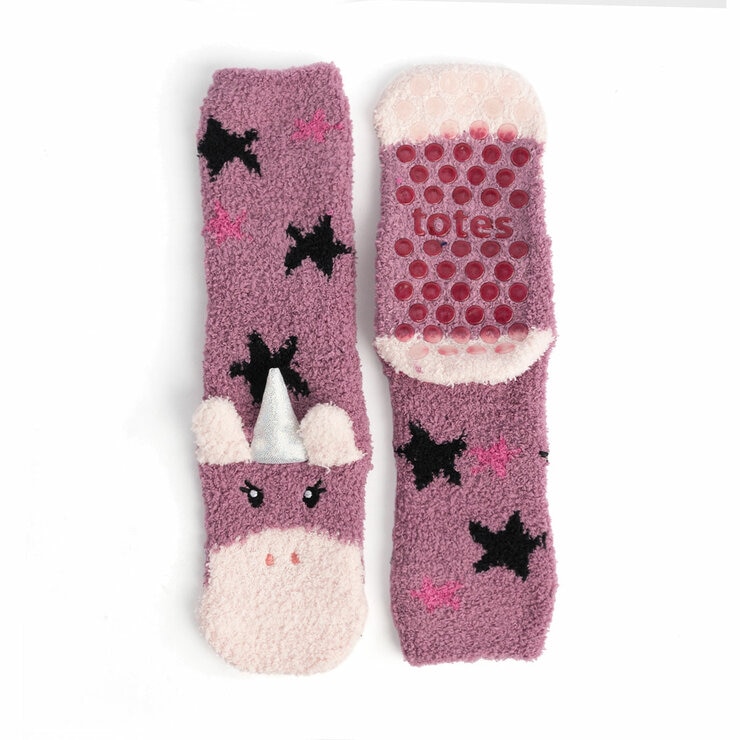 Totes Toastie Kids Socks, 4 Pack in Unicorn