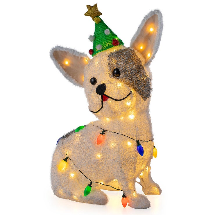 25 inch LED Dog Family With LED Lights- Set of 3