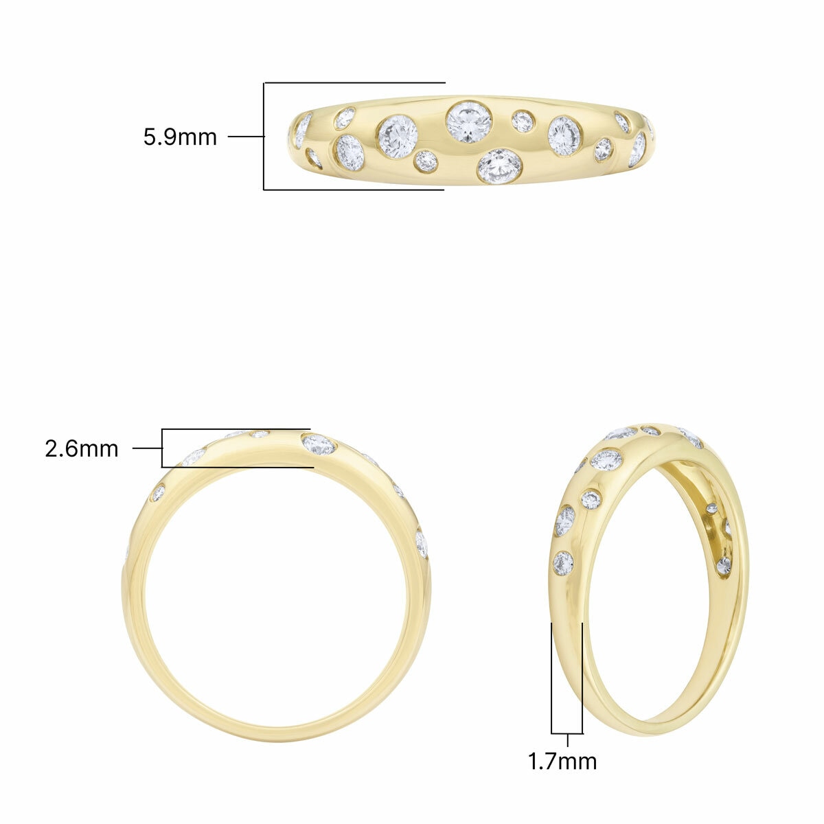 0.40ctw Round Brilliant Cut Diamond Ring , 14ct Yellow Gold