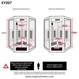 Insignia Luxury 2 Person Far Infrared Quadrant Indoor Sauna
