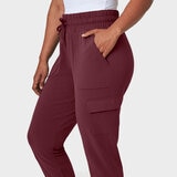 Mondetta Ladies Cargo Cuffed Jogger in Purple