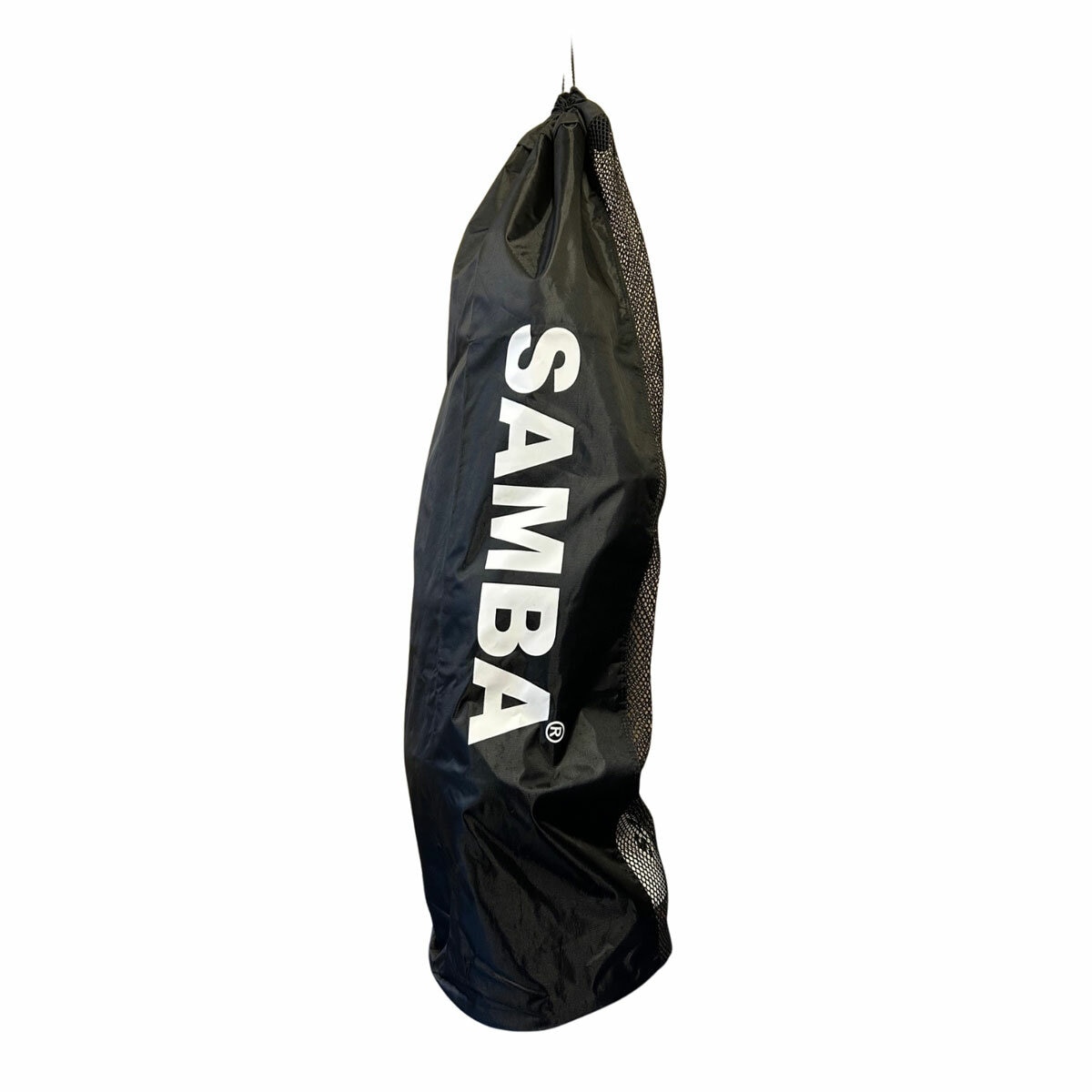 Studio image of the samba rugby balls in the tube bag
