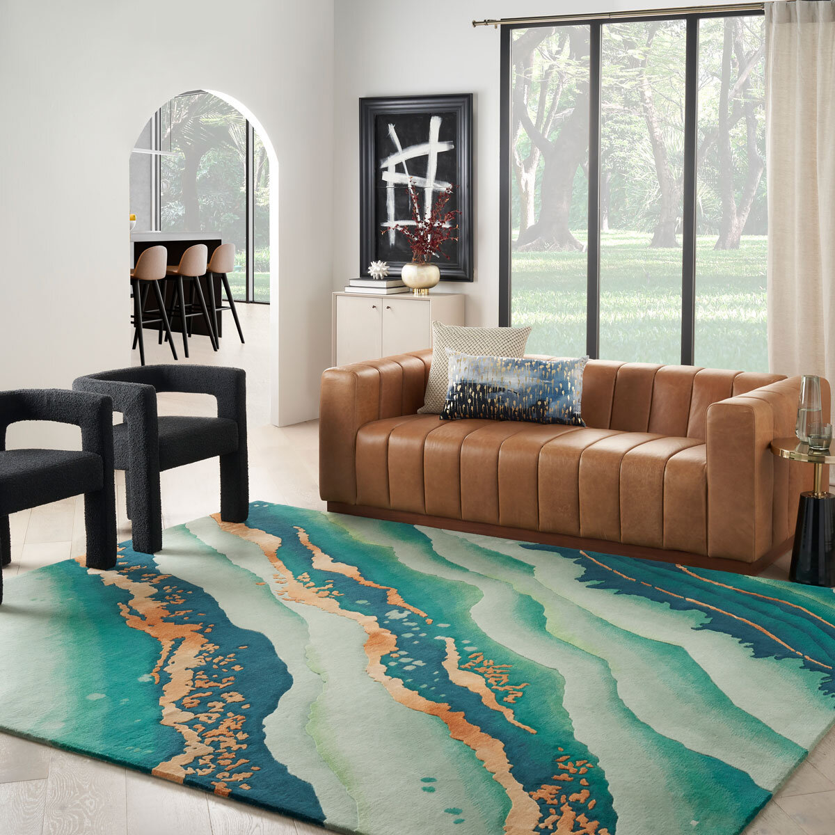 Prismatic Emerald Rug in 3 Sizes