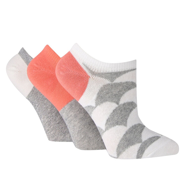 Caroline Gardner Ladies Trainer Sock 6 Pack in Grey