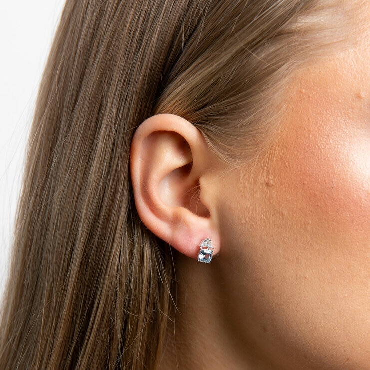 Diamonfire Square Cut Blue Zirconia Earrings Diamonfire Square Cut Blue Zirconia Earrings