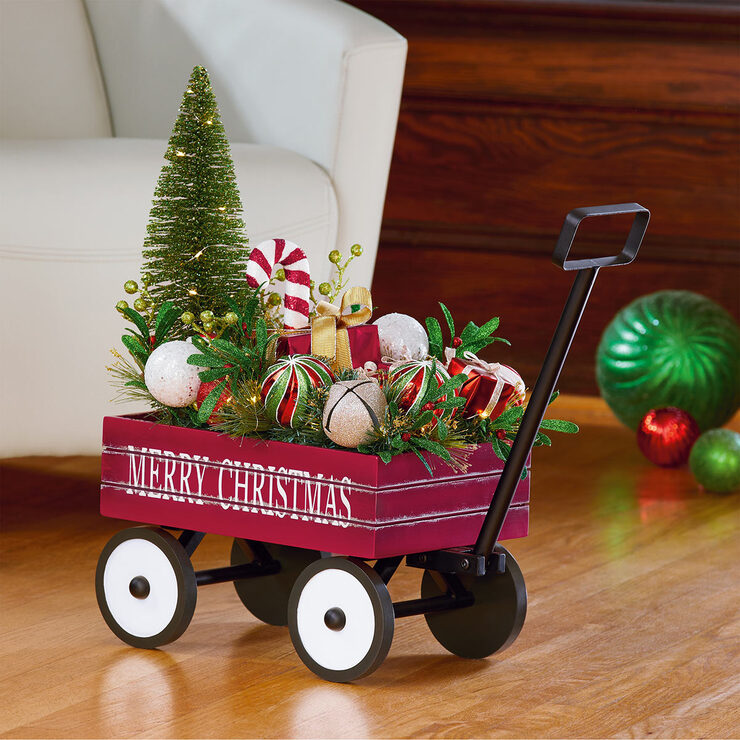 Buy Christmas Wagon with Floral Arrangement Lifestyle Image at Costco.co.uk Buy Christmas Wagon with Floral Arrangement Lifestyle Image at Costco.co.uk