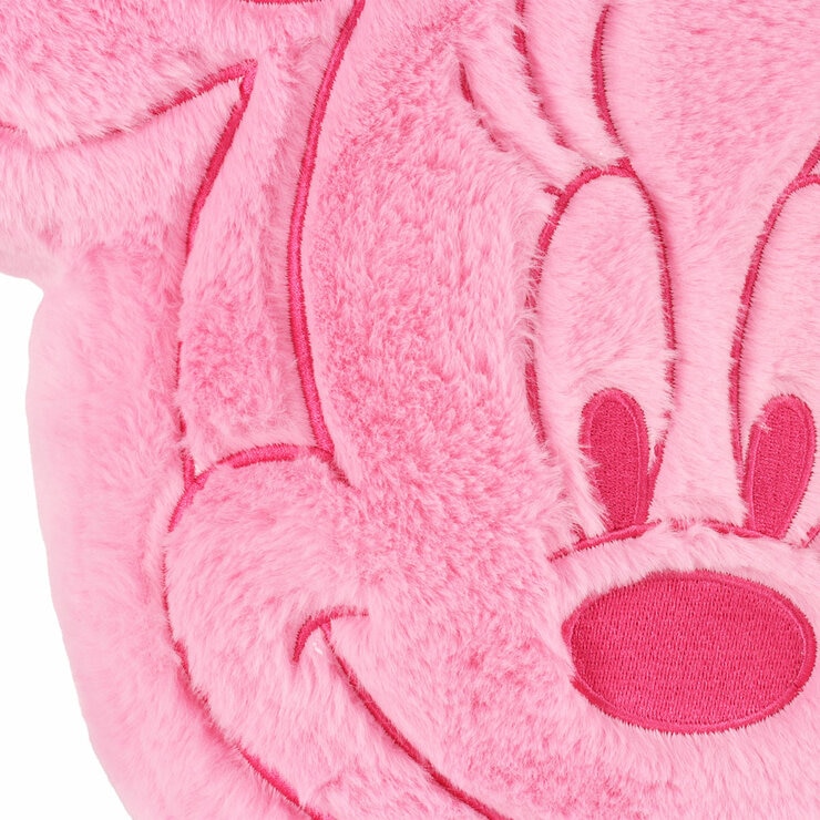 Disney Character Faux Rabbit Fur Oversized Cushion, Minnie Mouse