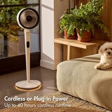 Aircraft Air Lume Pedestal Fan Cordless Cooling or Plug-in Power - up to 40mins