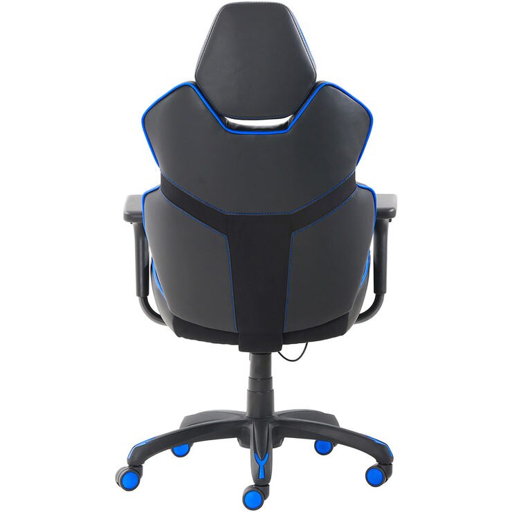 True Innovations DPS™ 3D Insight Lumbar Gaming Chair, Blue Trim