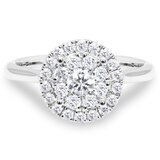 0.62ctw Round Brilliant Cut Diamond Ring, 18ct White Gold
