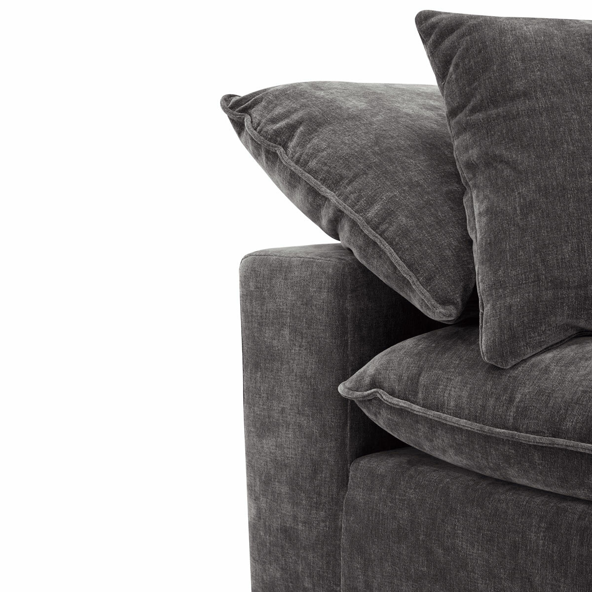 Aiden & Ivy Sereen Dark Grey Fabric Corner Chair