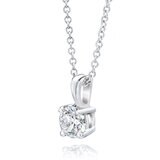 0.7ct Diamond Pendant, 18k White Gold