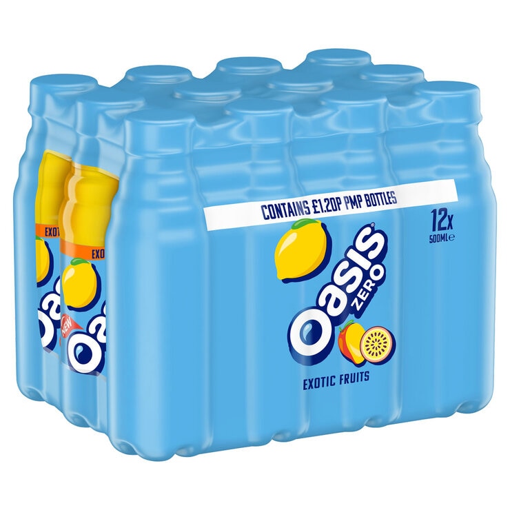 Oasis Zero Exotic Fruits PMP £1.20, 12 x 500ml Oasis Zero Exotic Fruits PMP £1.20, 12 x 500ml