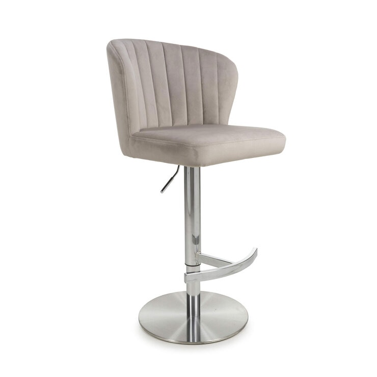 Sigma Mink Brushed Velvet Bar Stool Sigma Mink Brushed Velvet Bar Stool