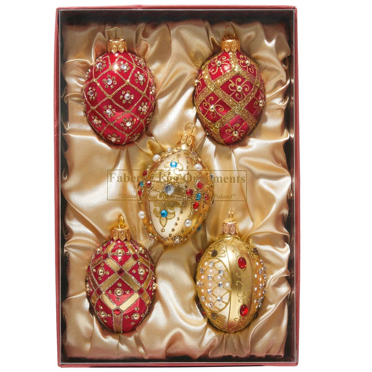 Buy Red & Gold Glass Ornaments Ornament1 Image at Costco.co.uk