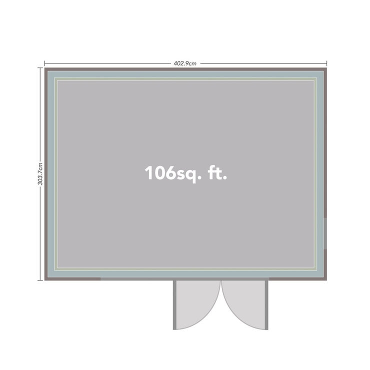 Installed Forest Garden Xtend Insulated Garden Room 13ft 3" x 10ft (4 x 3m)
