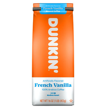 Dunkin' French Vanilla Ground Coffee, 453g