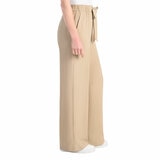 Hilary Radley Crinkle Wide Leg Pant in Beige