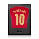 Bernardo Silva Signed Framed Portugal Football Shirt in 2 Options: White or Black Mount Bernardo Silva Signed Framed Portugal Football Shirt in 2 Options: White or Black Mount