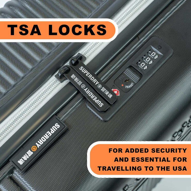 Superdry 3 Piece Hardside Luggage Set in 3 Colours