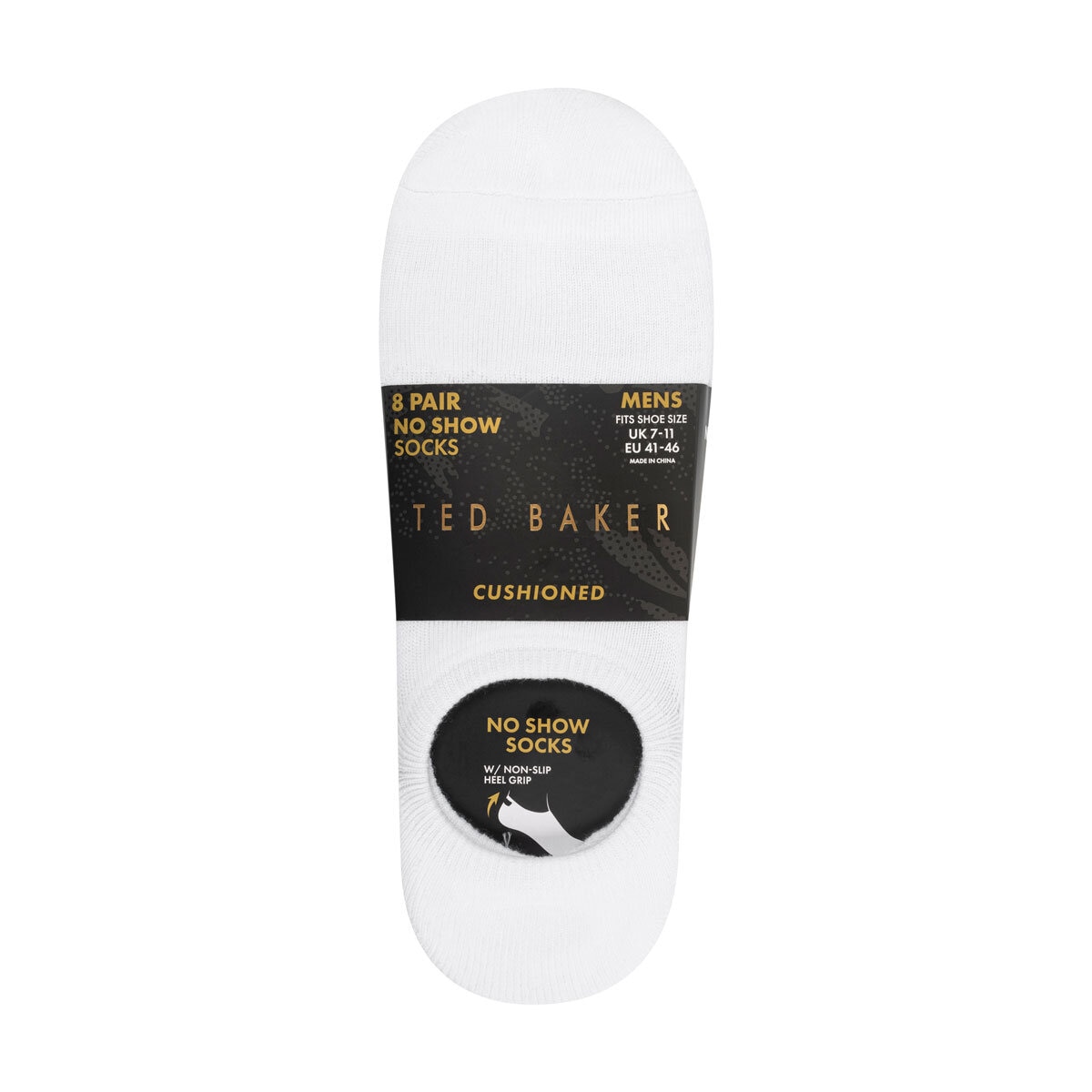 Ted Baker Men's Liner Sock, 8 Pack in White