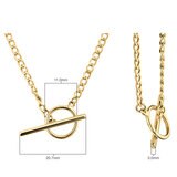 14ct Yellow Gold T-Bar Curb Necklace