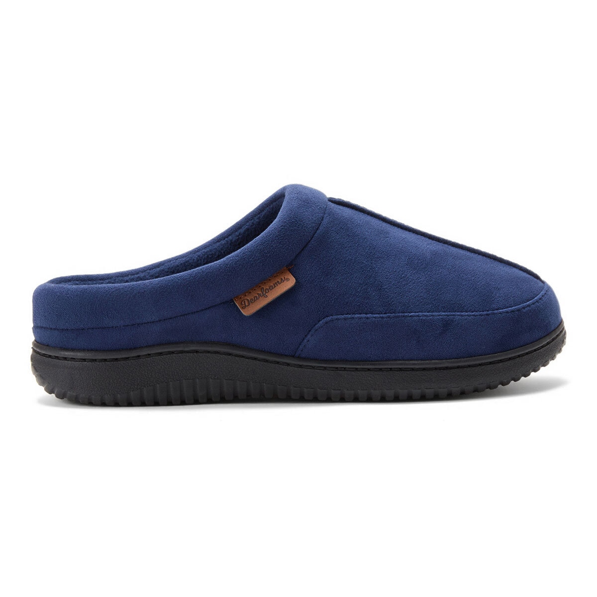Dearfoam Memory Foam Men's Clog Slippers in Navy