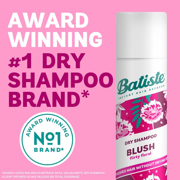 Batiste Blush Dry Shampoo, 6 x 350ml Batiste Blush Dry Shampoo, 6 x 350ml