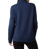32 Degrees Women's Sueded Tech 1/2 Zip Sweatshirt in Blue