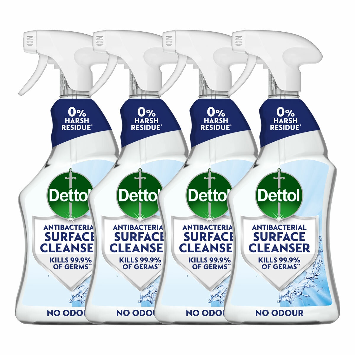 Dettol Antibacterial Surface Cleanser Spray, 4 x 750ml