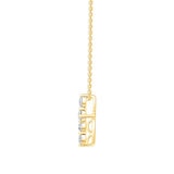 0.50ctw Round Brilliant Cut Diamond Cross Pendant, 14ct Yellow Gold