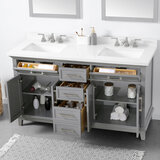 Dylan 60" Vanity lifestyle image with drawers open