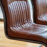 Gallery Capri Brown Leather Cantilever Dining Chair