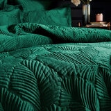 Paoletti Palmeria Velvet Emerald Duvet Cover Set in 3 Sizes